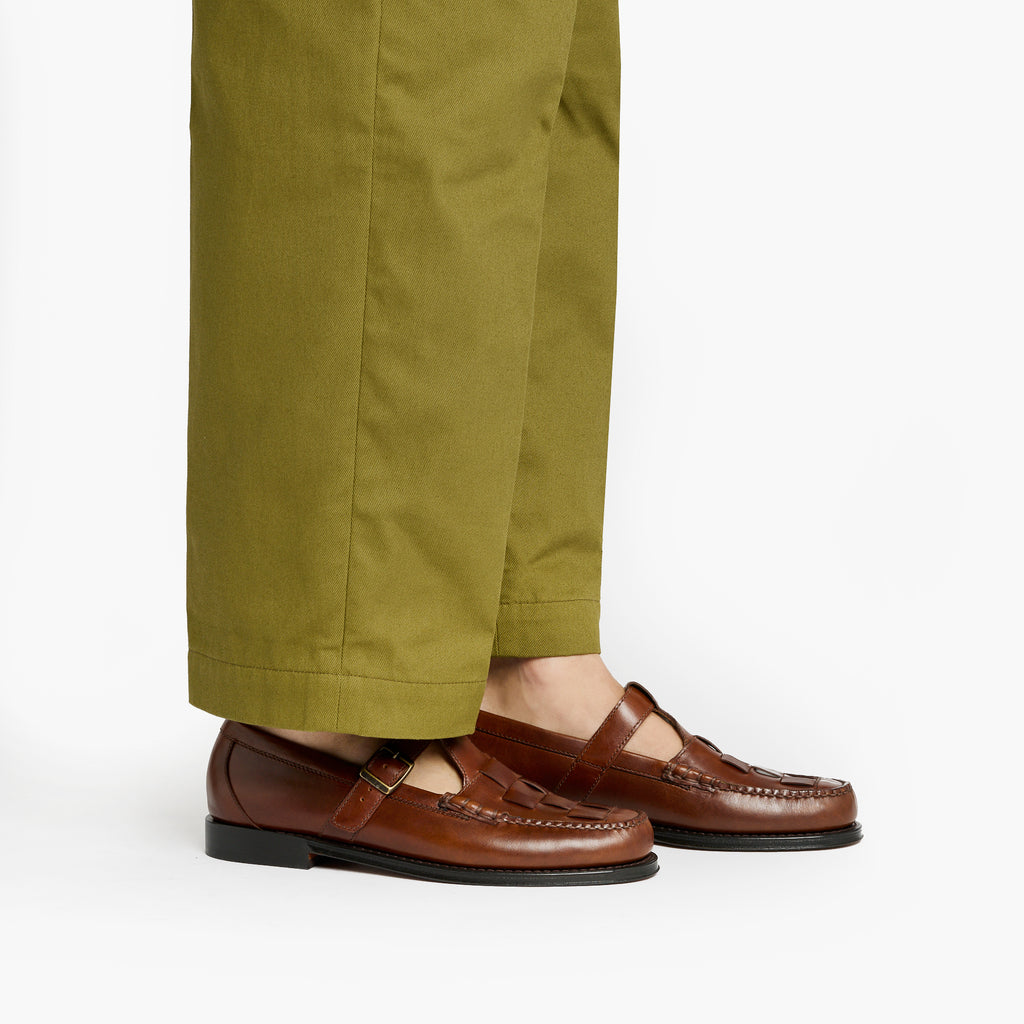 Weejuns Fisherman Sandals in a Mid Brown Pull Up Leather - G.H.BASS  G.H. BASS 1876