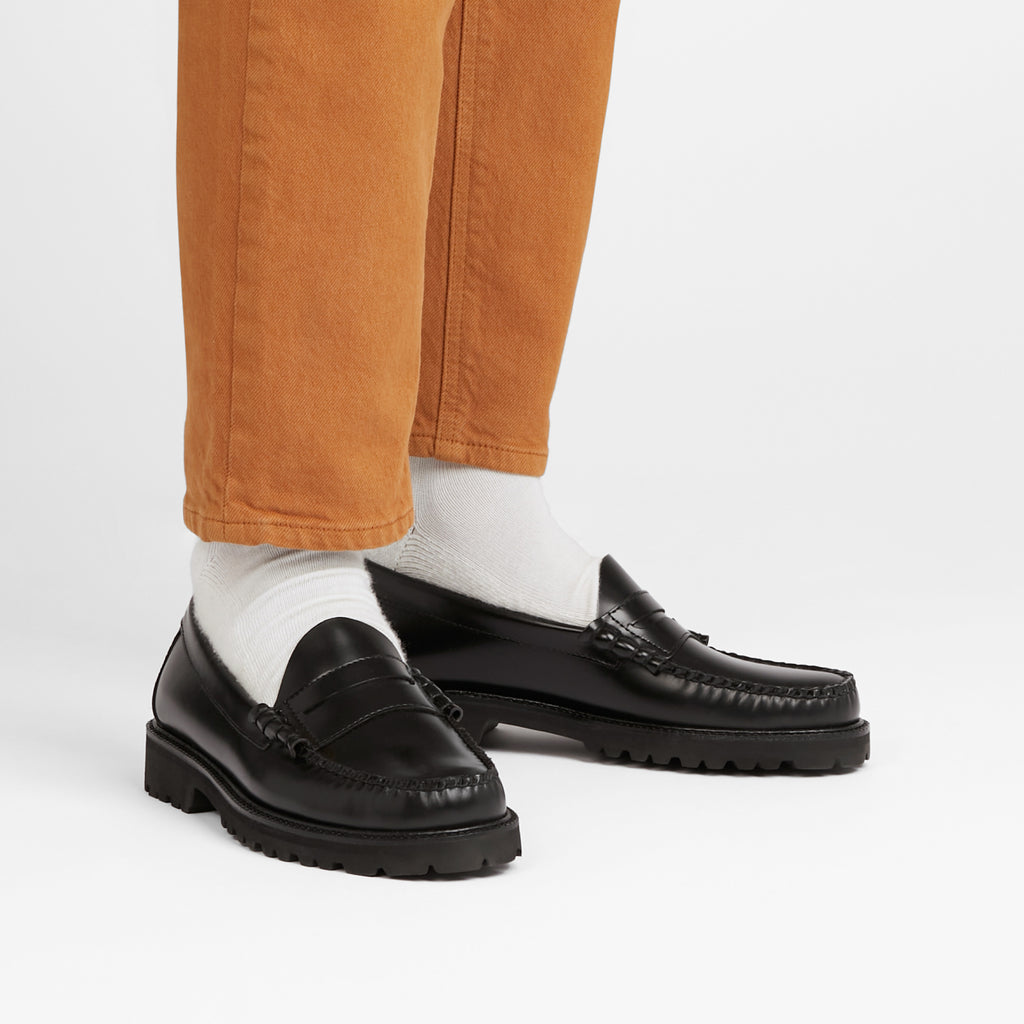 Black Loafers For Men Bass Weejuns Larson 90S Loafer – 1876