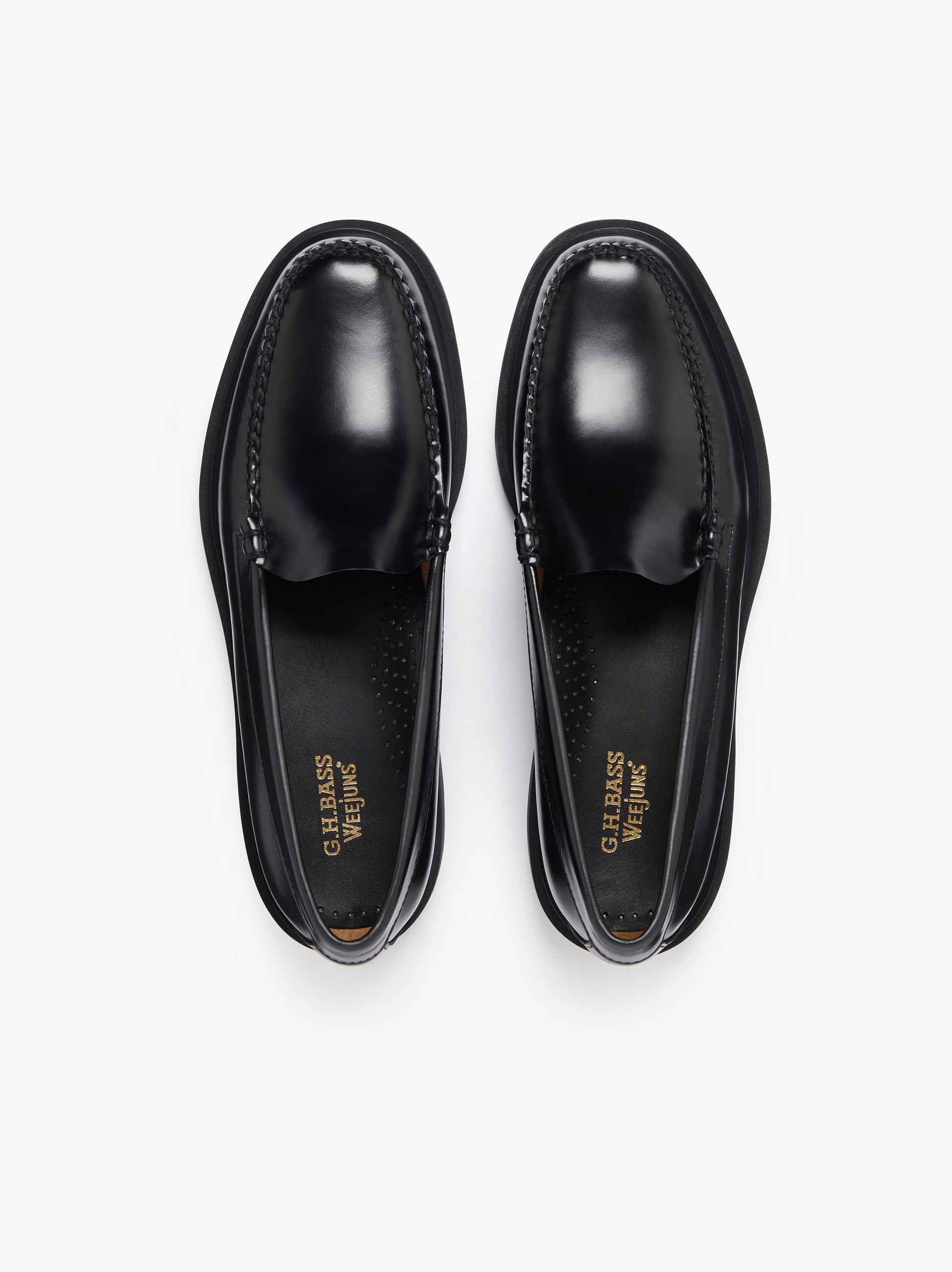 G.H. Bass & Co. Weejuns ブラックローファー 6/7/40 Weejuns Venetian Step Loafers – G.H.BASS 1876