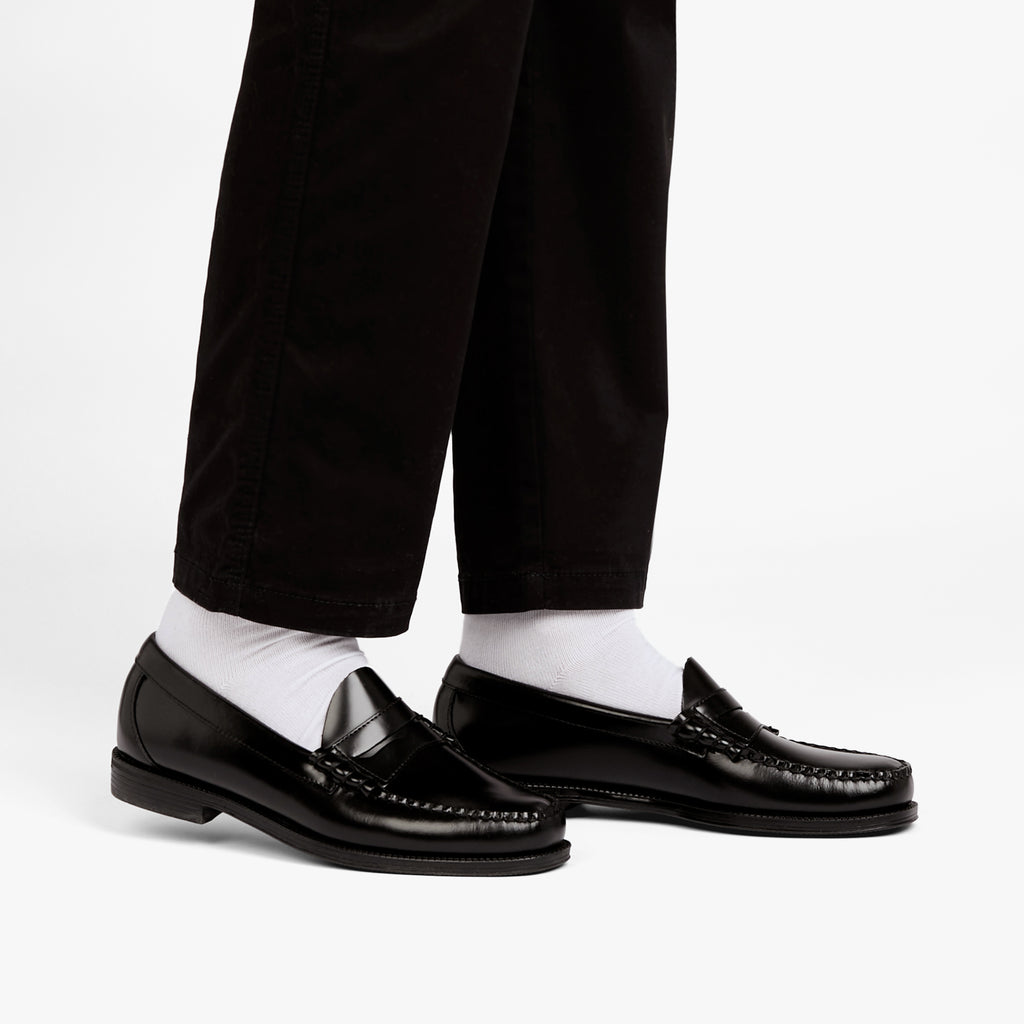 Mens Easy Weejuns Larson Loafers in Classic Black Leather  display picture 1