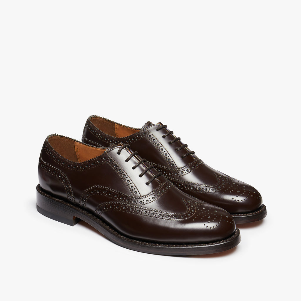 GH Bass Men\'s Monogram Wingtip Brogue Oxford Dress Shoes, Brown, 10.5, Pristine G.H.BASS Men main image 4