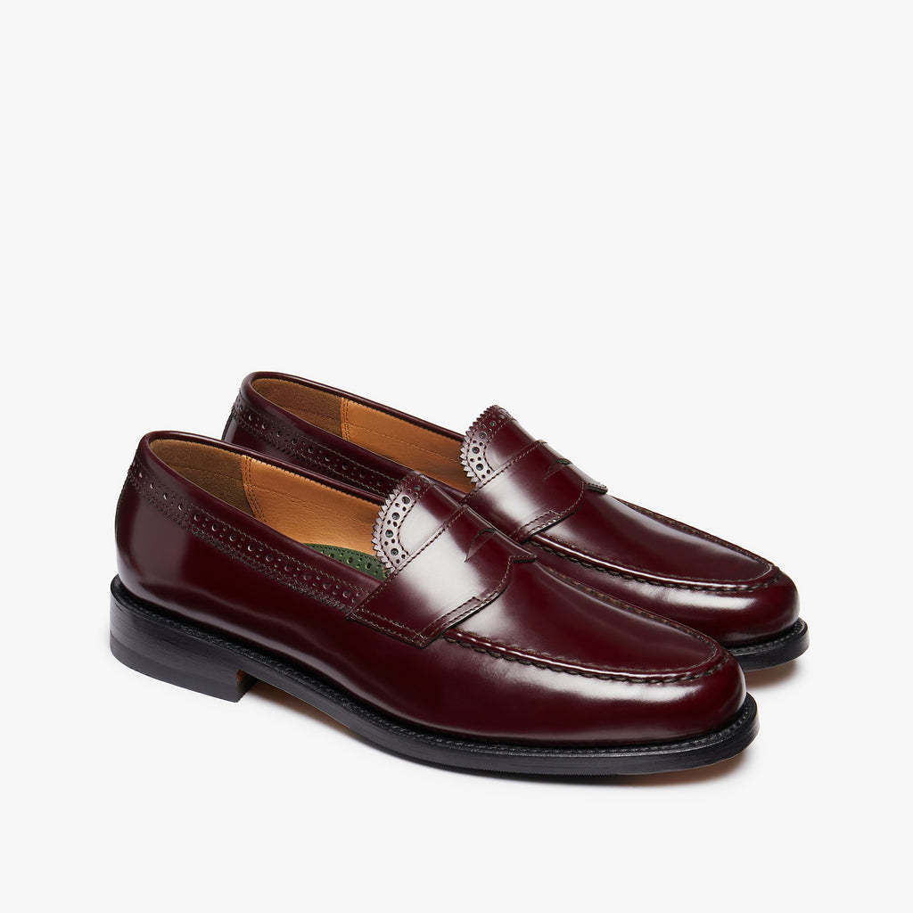 MONOGRAMS by G.H. Bass Men\'s Classic Leather Loafer, Size 7 or Women’s Size 9. The Mens Monogram Loafers In A Polished Wine Leather - G.H.  main image 2