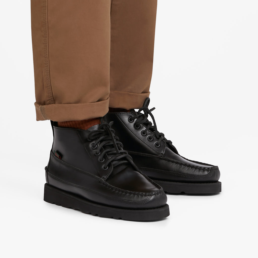 Mens Black Leather Boots Black Pull Up Boots – 1876