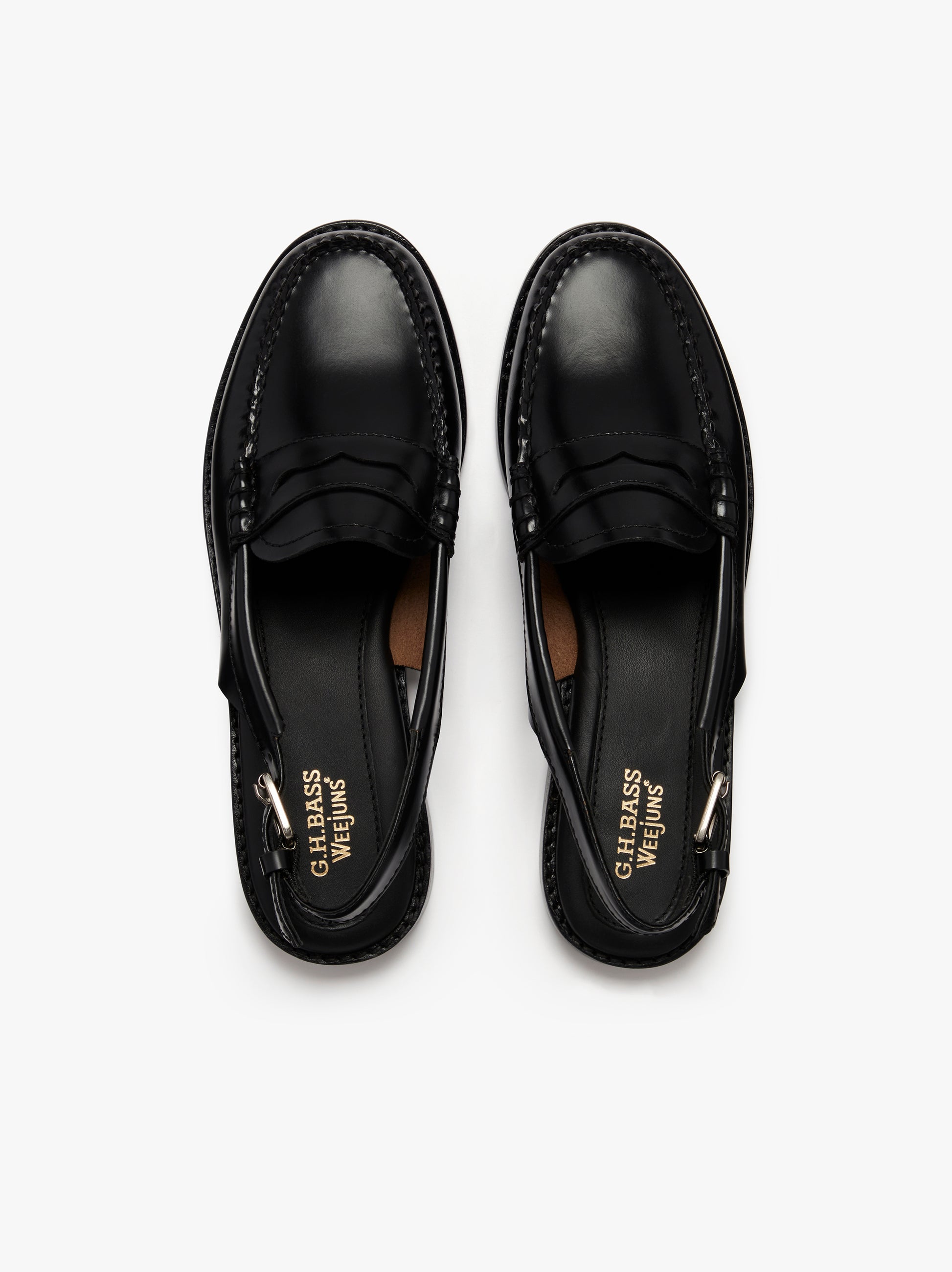 G.H. BASS - Black leather loafers – suuupply