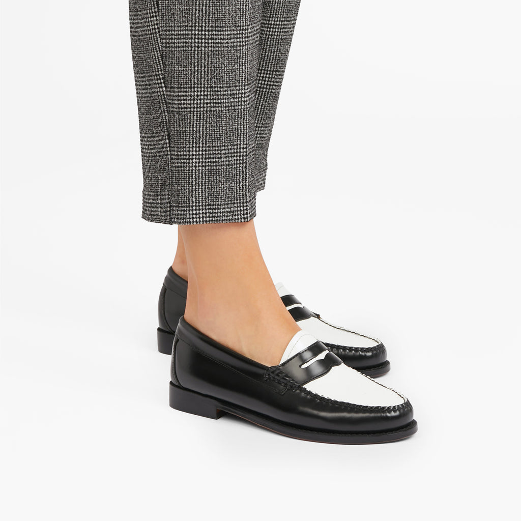 Black And White Penny Loafers Womens Black And White Loafers
