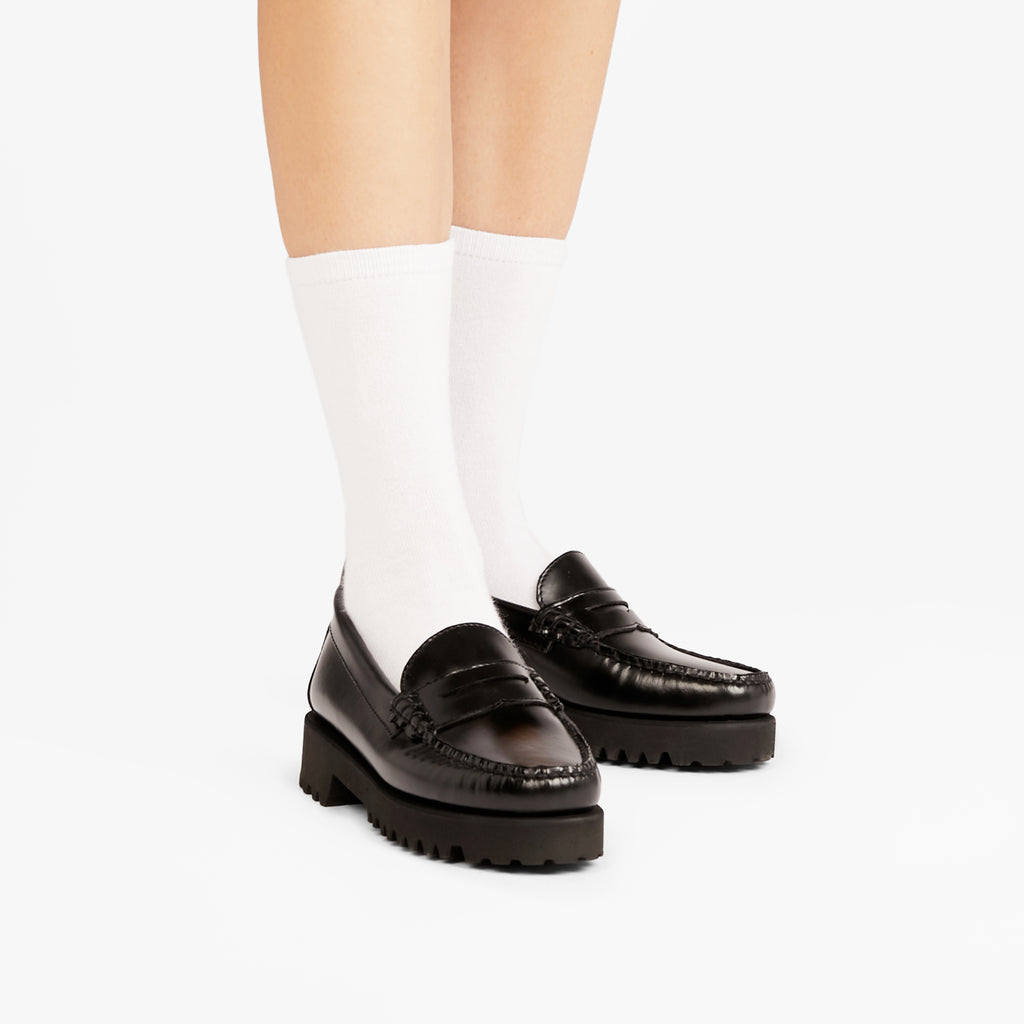 Black Penny Loafers Womens Leather Loafers – 1876