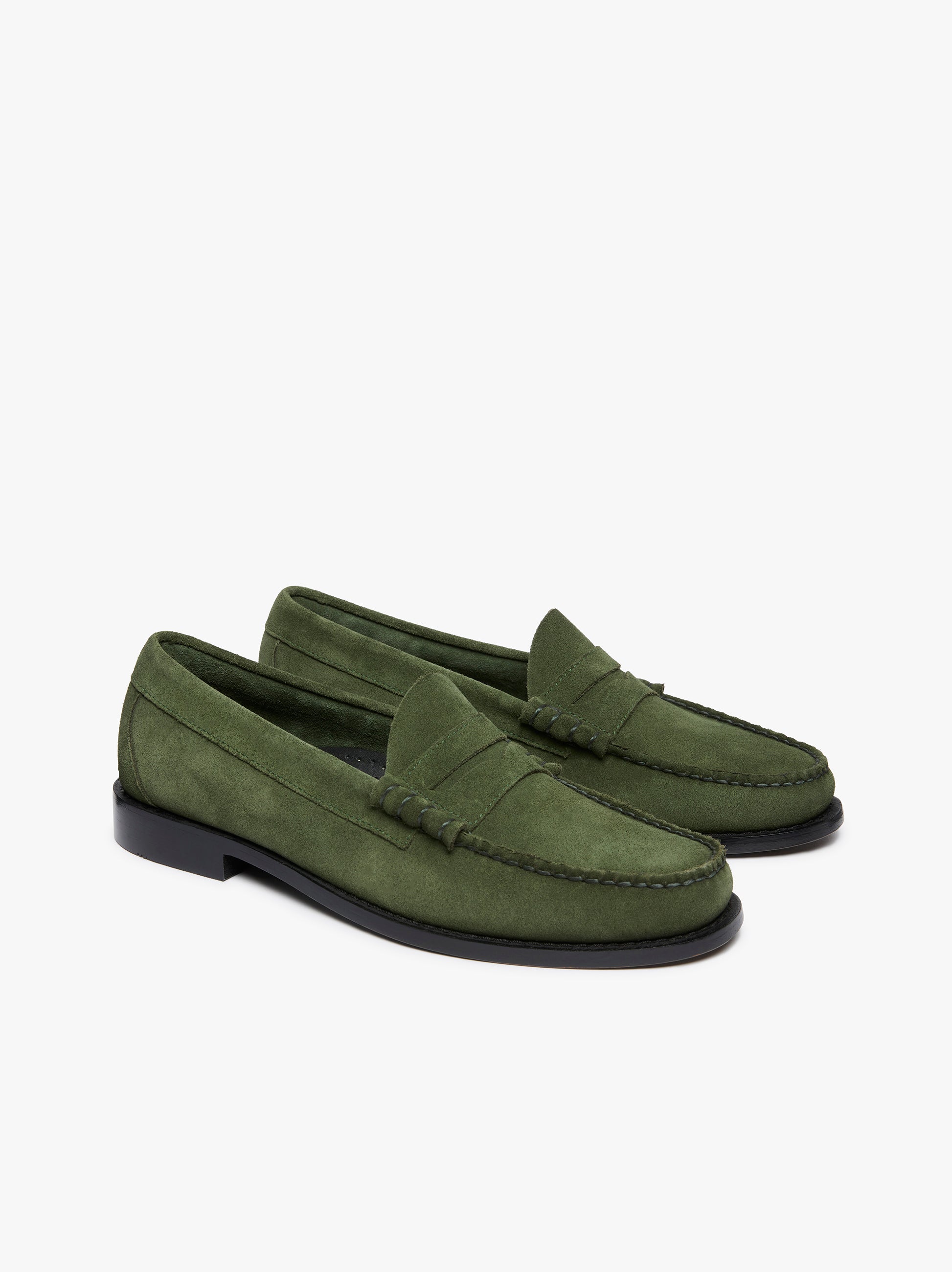 Dark green loafers on sale