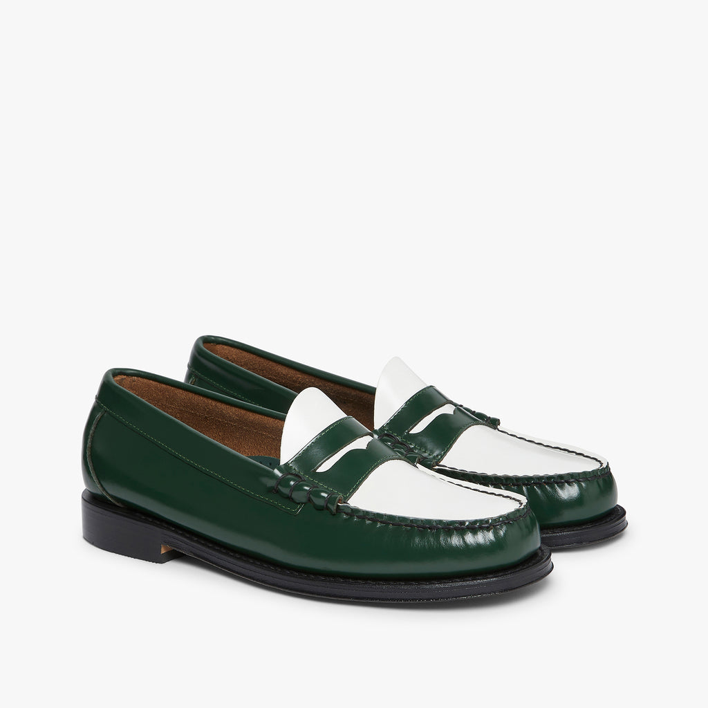 Green And White Loafers Green And White Penny Loafers G.H.BASS 1876