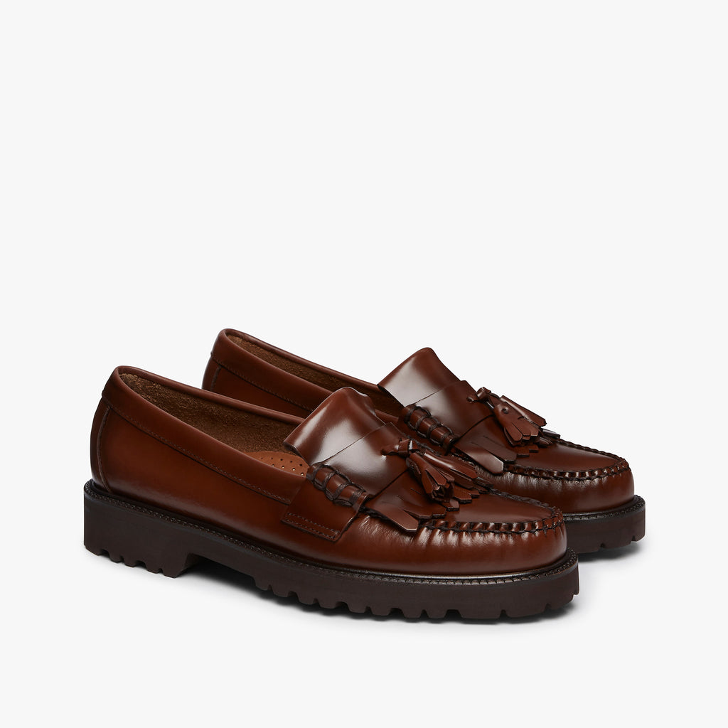 Mens Kiltie Tassel Loafers | Brown Leather Loafers â€“ G.H.  display picture 1
