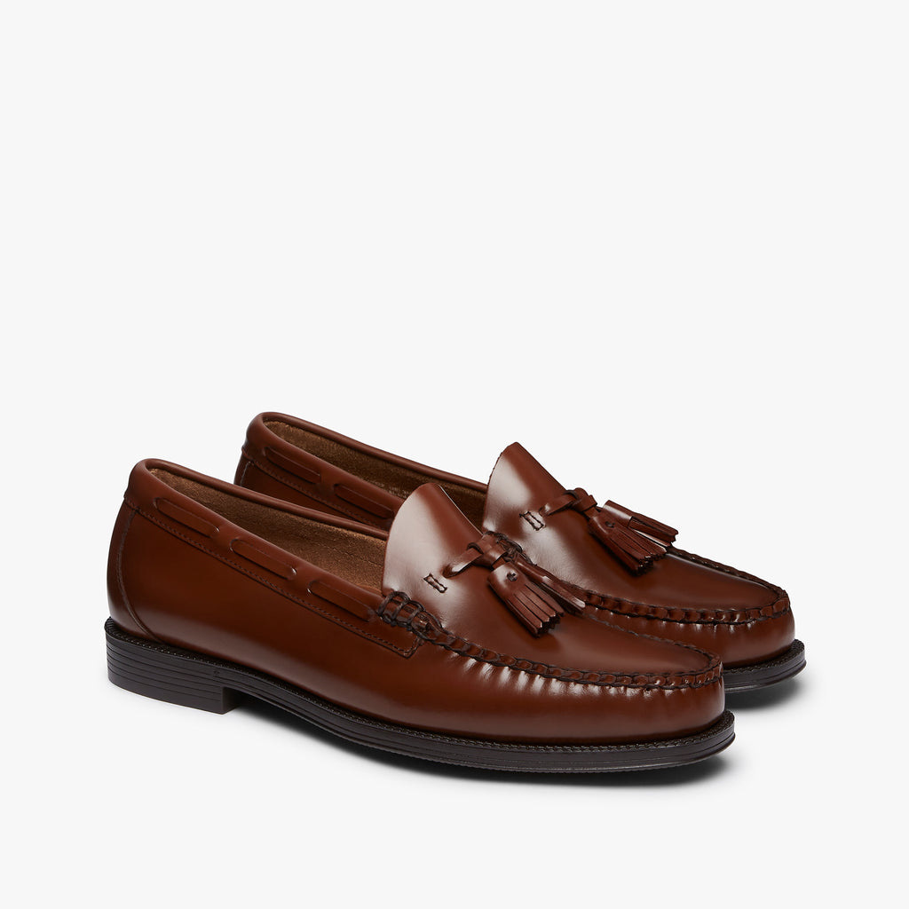 Brown Leather Tassel Loafers Mens | Weejuns Larkin Tassel  display picture 1