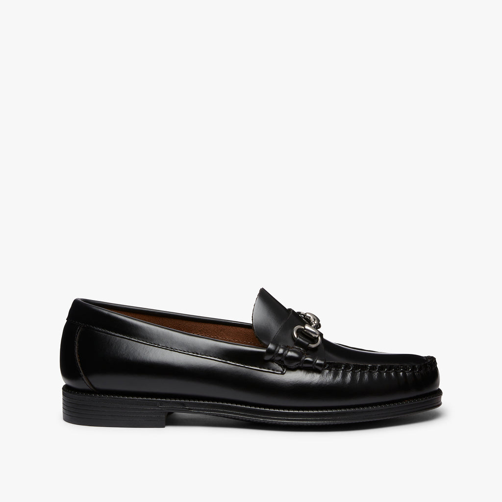 Mens Black Leather Loafers | Chain Loafers Mens â€“ G.H.BASS 