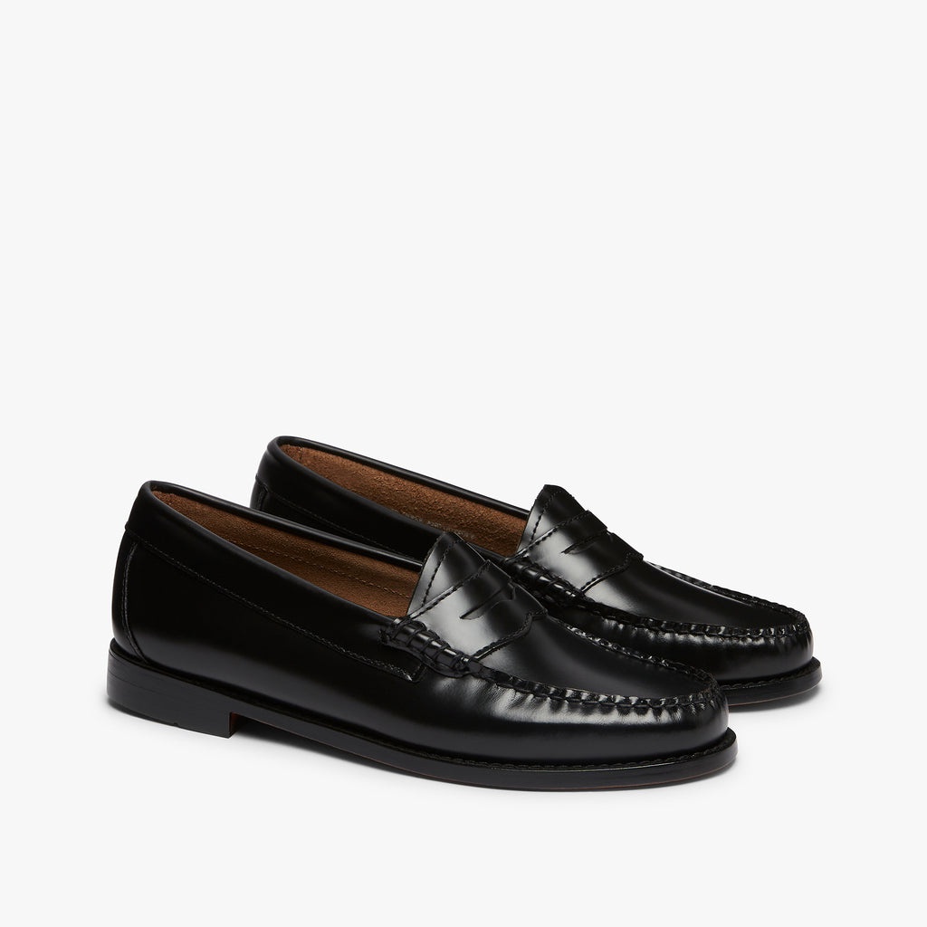 Gh Bass Slip On Loafer Shoes Black Penny Loafers Womens Black