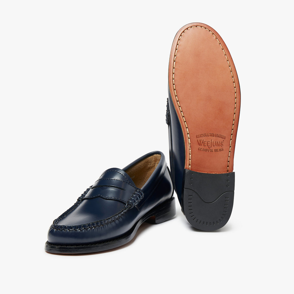 Navy Loafers Womens | Navy Leather Loafers – G.H.BASS 1876 display picture 1