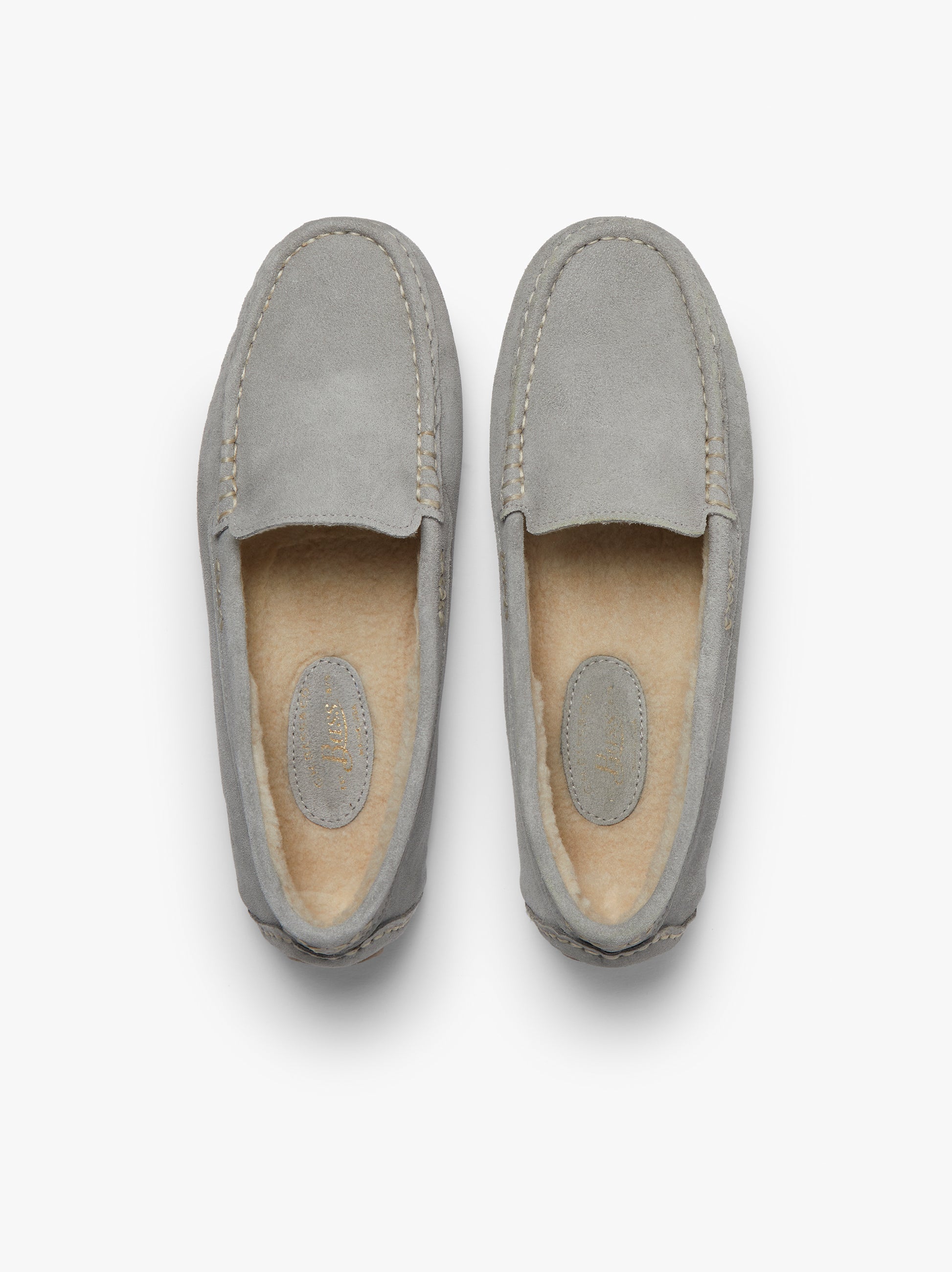 Grey moccasin deals slippers