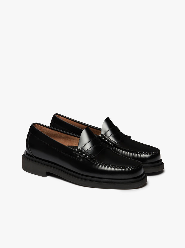 weejuns larson penny loafers black leather