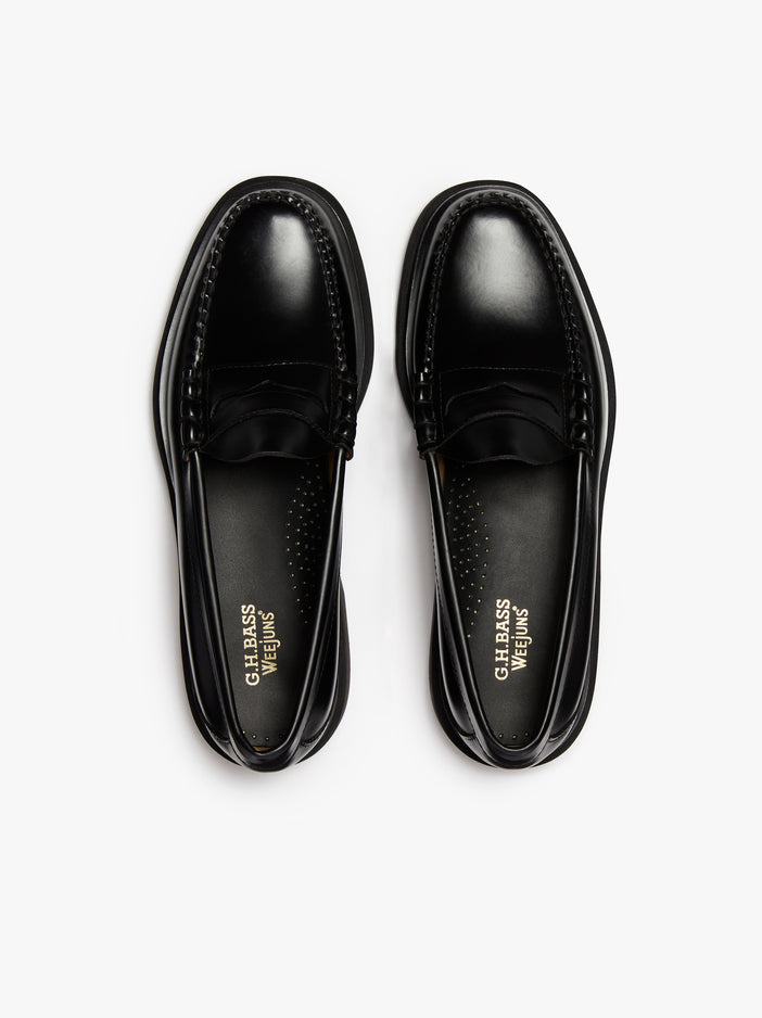 weejuns larson penny loafers black leather
