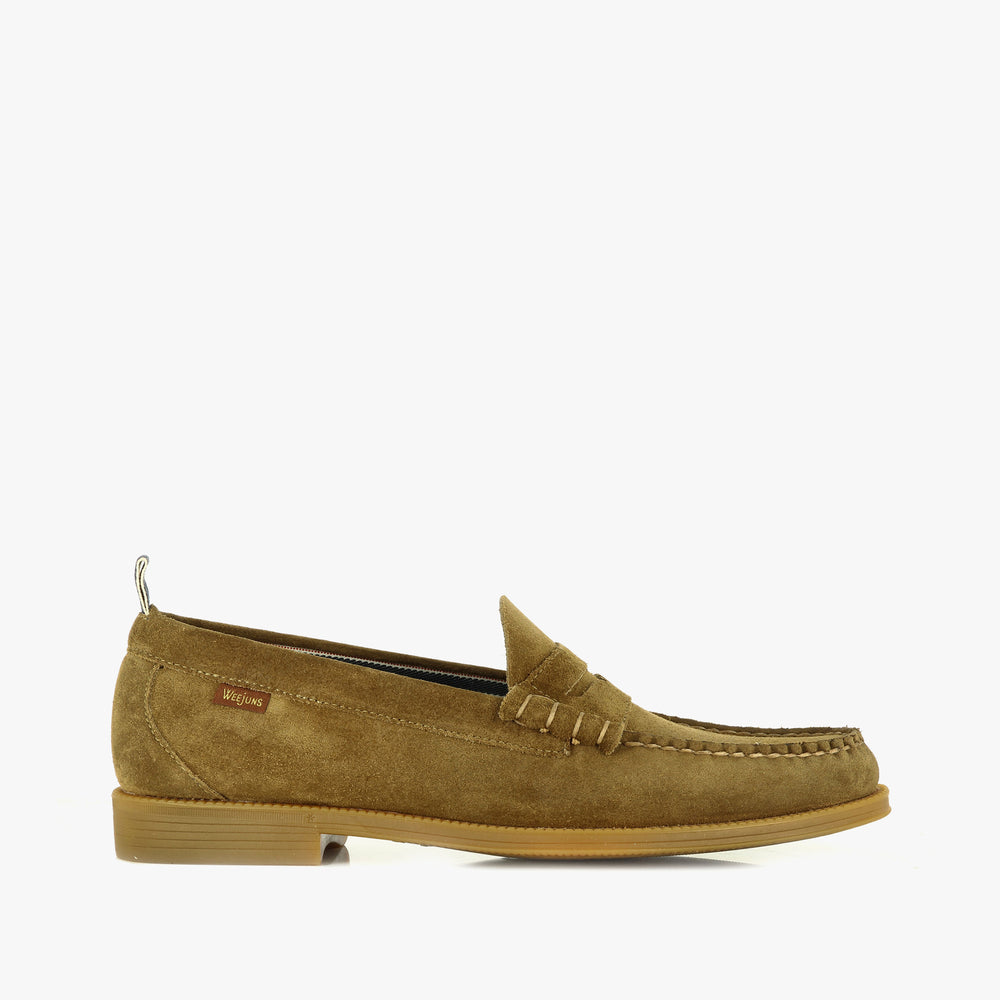 Easy Weejuns Larson Suede Penny Loafers Mid Brown Suede