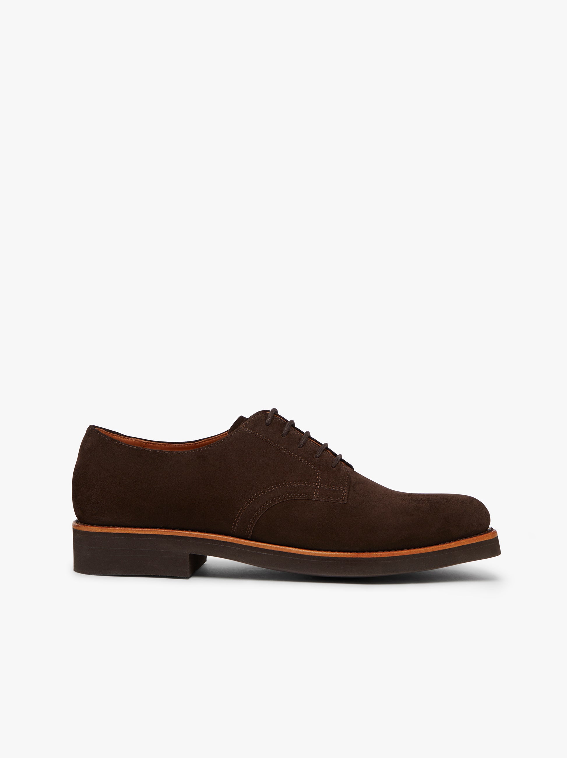 Buck Derby in Soft Dark Brown Suede – 1876