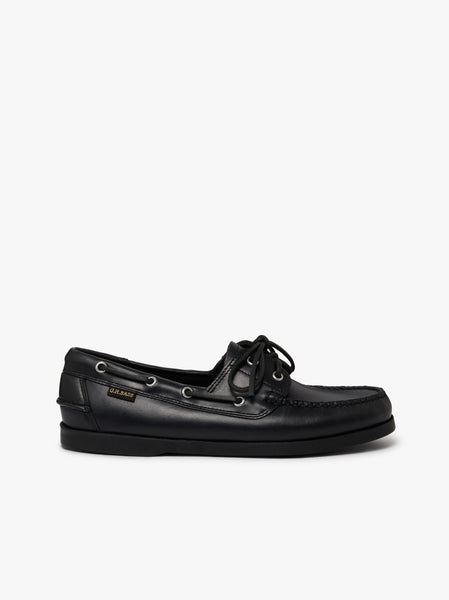 靴 SOPHNET. LEATHER BOAT SHOES BLACK/27.5cm SOPHNET. LEATHER BOAT SHOES BLACK/27.5cm