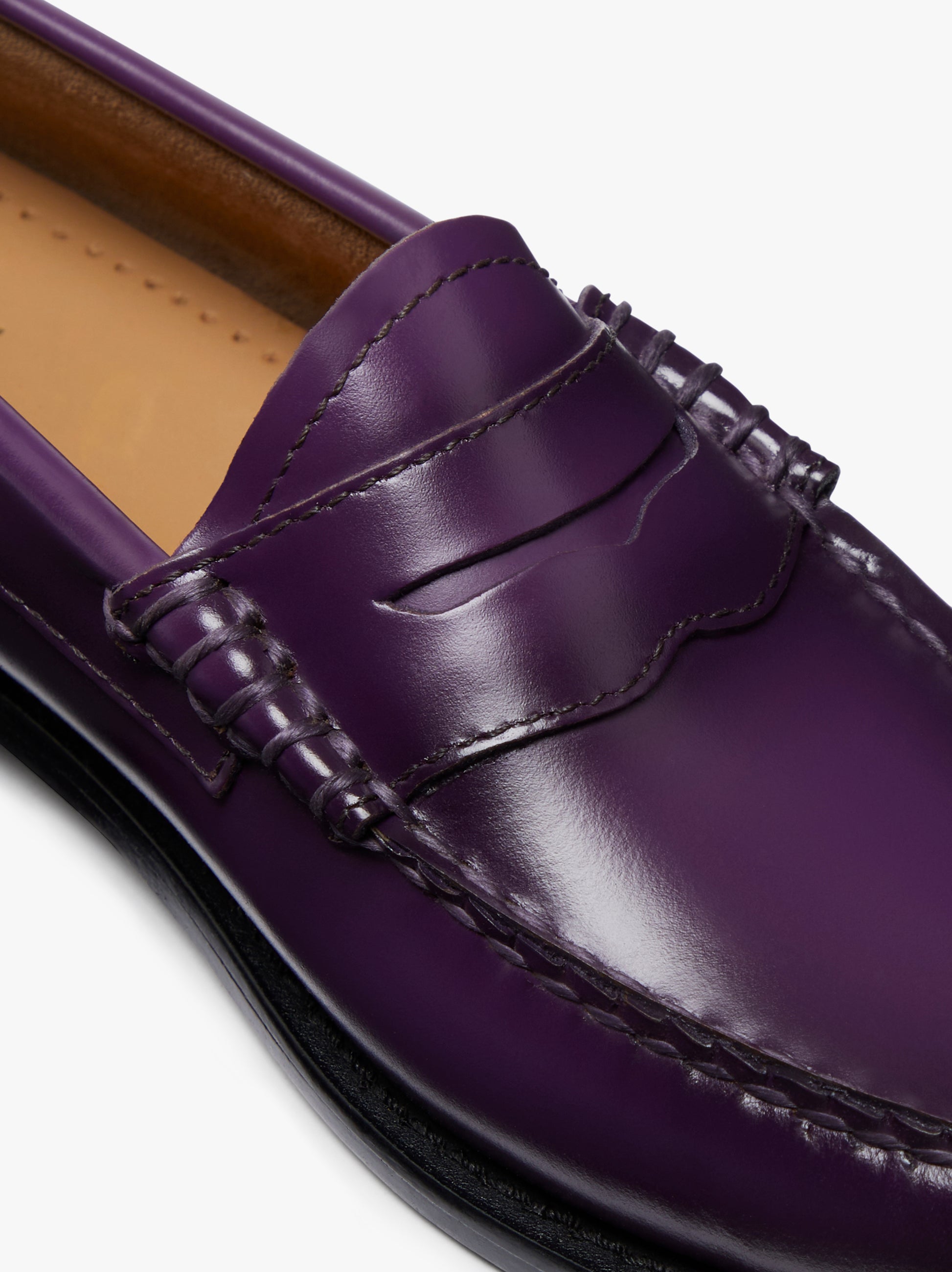 Purple penny loafers sales