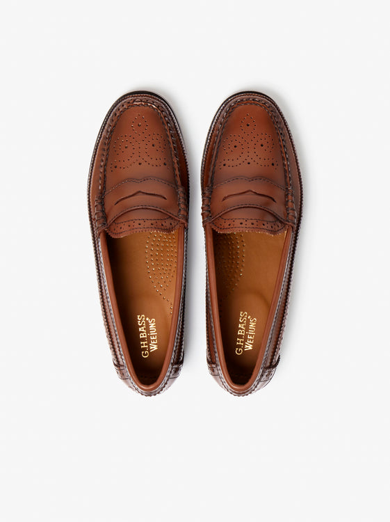 Weejuns Brogue Penny Loafers â G.H.BASS 1876