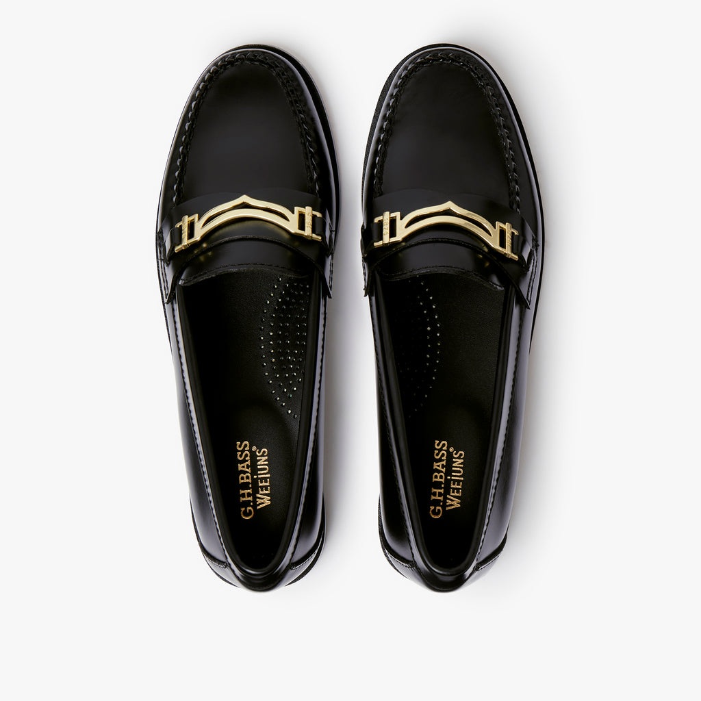 weejuns penny loafers black leather
