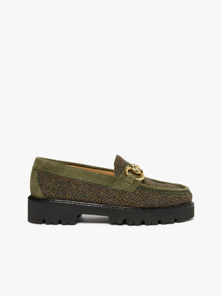 Green loafers womens sales