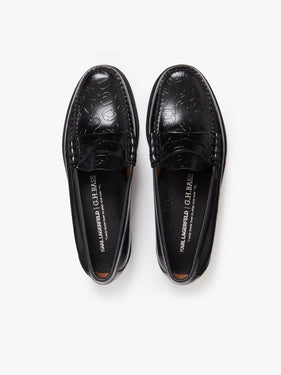 KL x G.H.BASS Embossed Penny Loafers