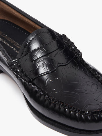 KL x G.H.BASS Embossed Penny Loafers