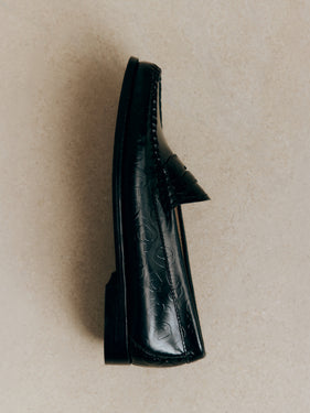 KL x G.H.BASS Embossed Penny Loafers