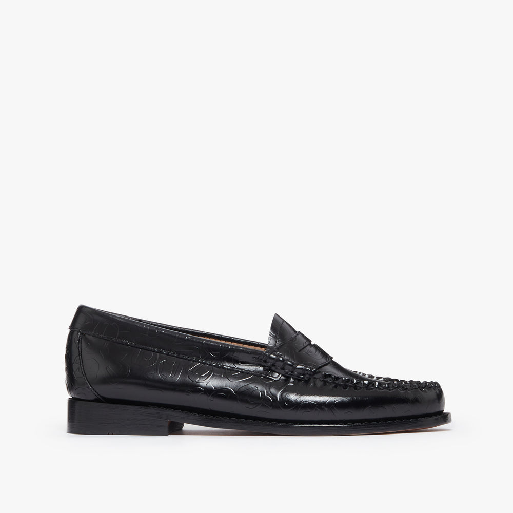 KL x G.H.BASS Embossed Penny Loafers