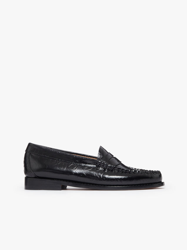 KL x G.H.BASS Embossed Penny Loafers