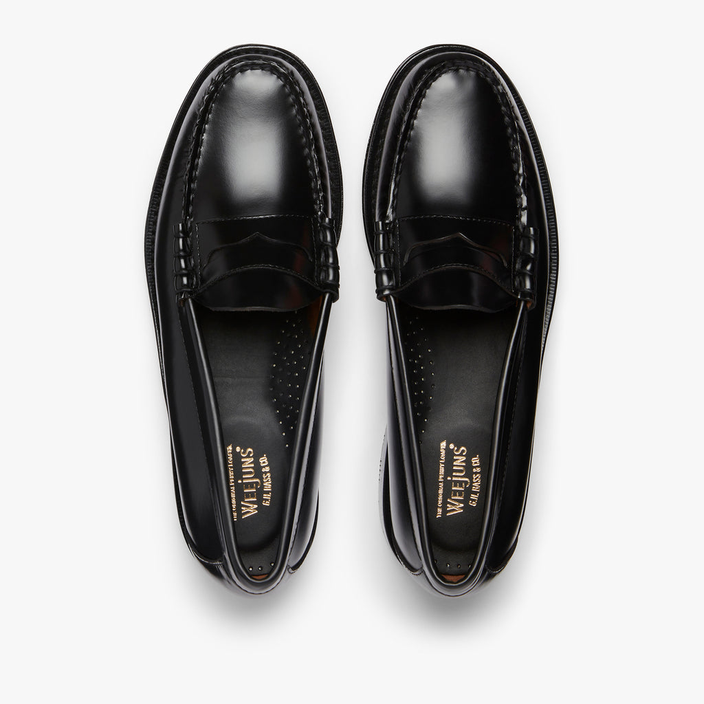 Black Leather Loafer Shoes Mens | Bass Weejuns Larson – G.H.BASS – G.H ...