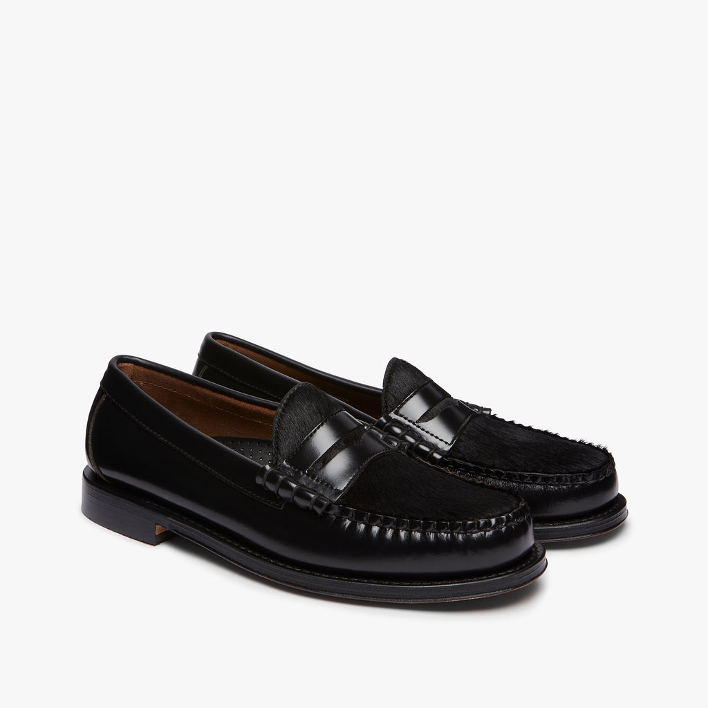 Weejuns Larson Penny Loafers Black Leather | Mens Black Loafers – G.H ...
