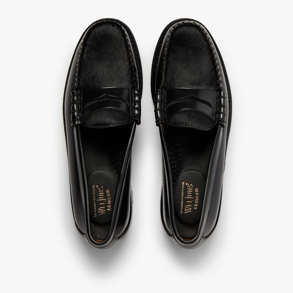 Weejuns Larson Penny Loafers Black Leather | Mens Black Loafers â€“ G.H ...