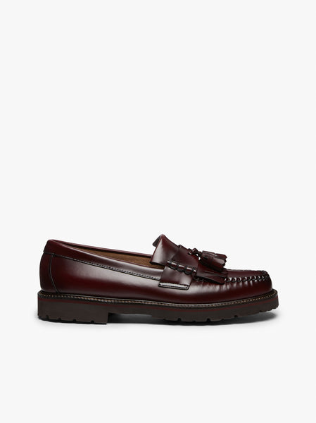 Kiltie Tassel Loafer Mens | Wine Leather Loafers â€“ G.H.BASS