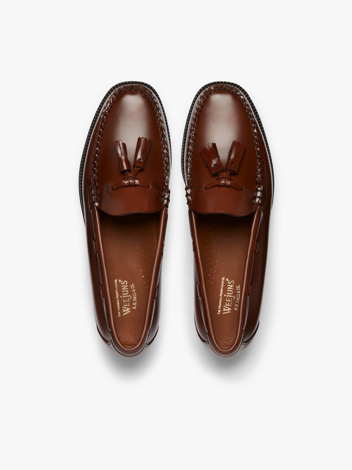 Brown Leather Tassel Loafers Mens | Weejuns Larkin Tassel Loafers â G.H.BASS 1876