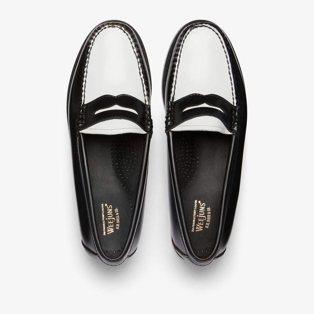 Black And White Penny Loafers Womens | Black And White Loafers – G.H ...
