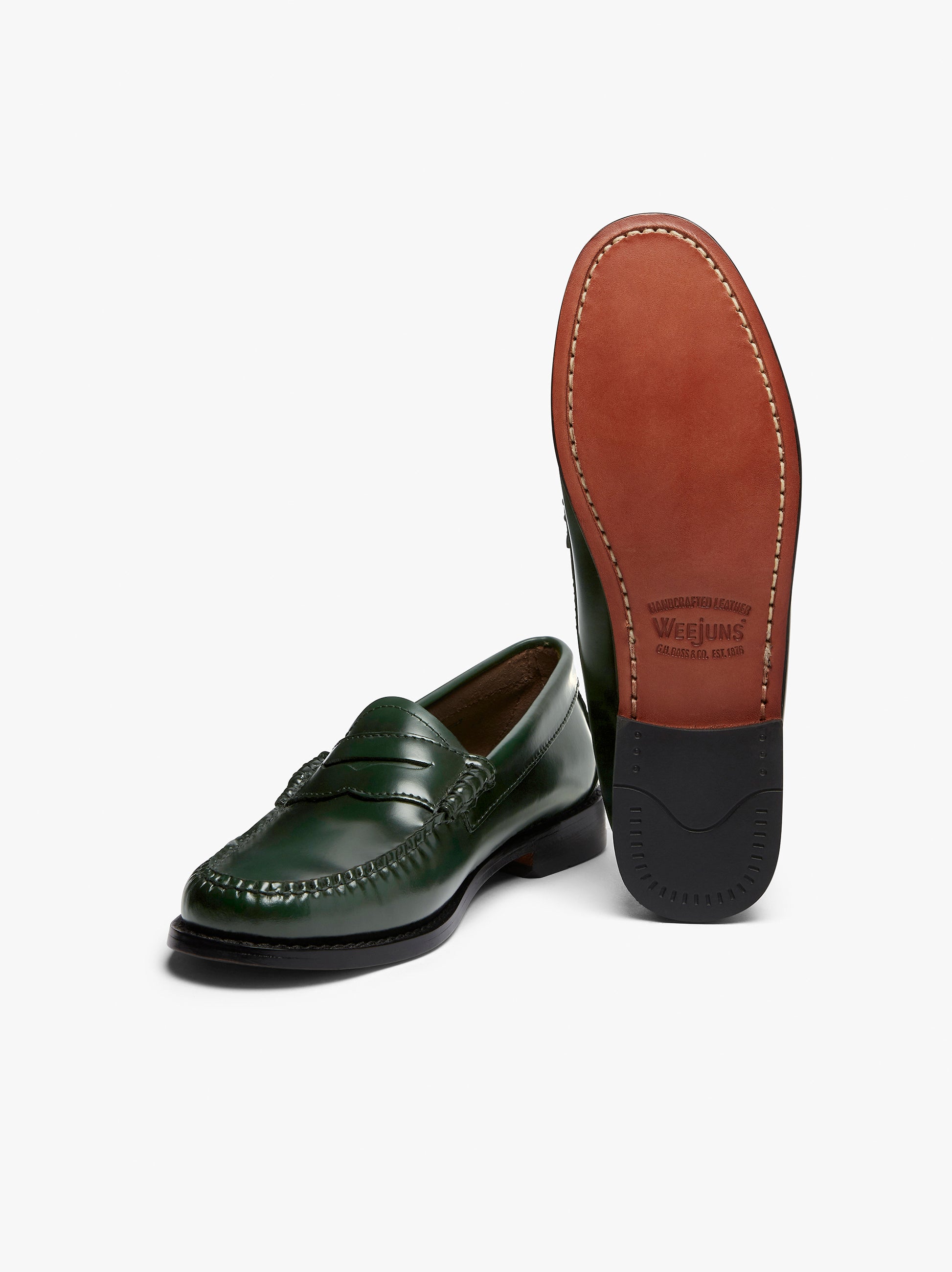 【美品】ghbass dark green loafers Dark Green Loafers Womens | Green Leather Loafers Womens