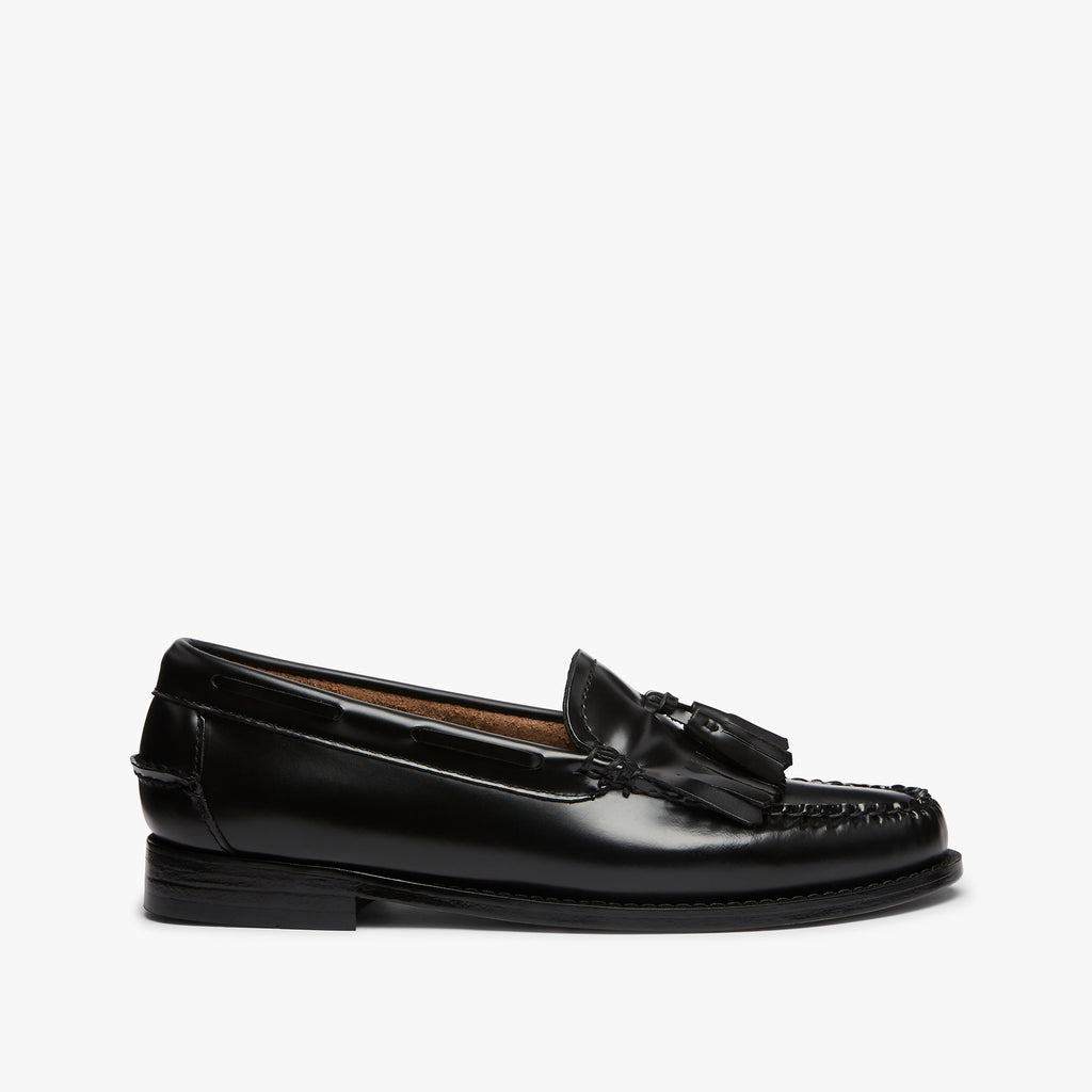 Kiltie Tassel Loafers Black Tassel Loafers Womens G.H.BASS 1876
