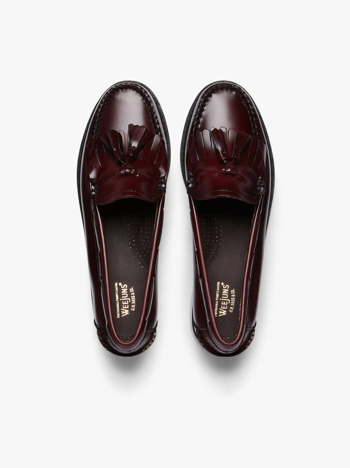 Wine Leather Tassel Loafers | Bass Weejuns Tassel Loafers – G.H.BASS