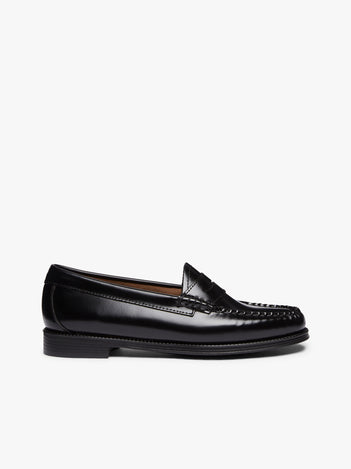 Black Leather Penny Loafers Womens | Womens Black Leather Loafers – G.H ...