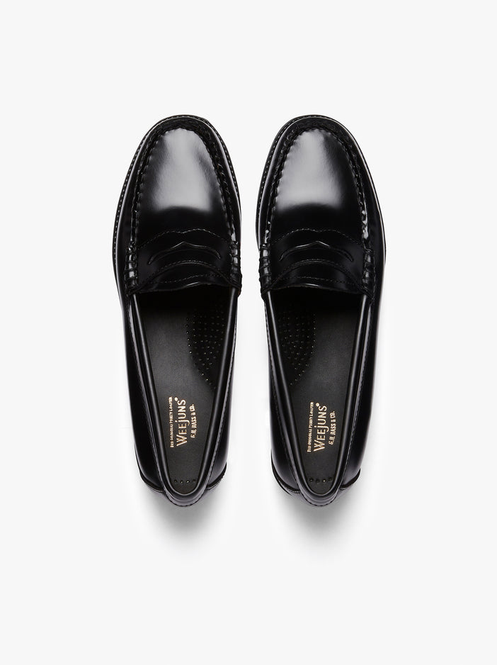 Black Leather Penny Loafers Womens | Womens Black Leather Loafers â€“ G ...