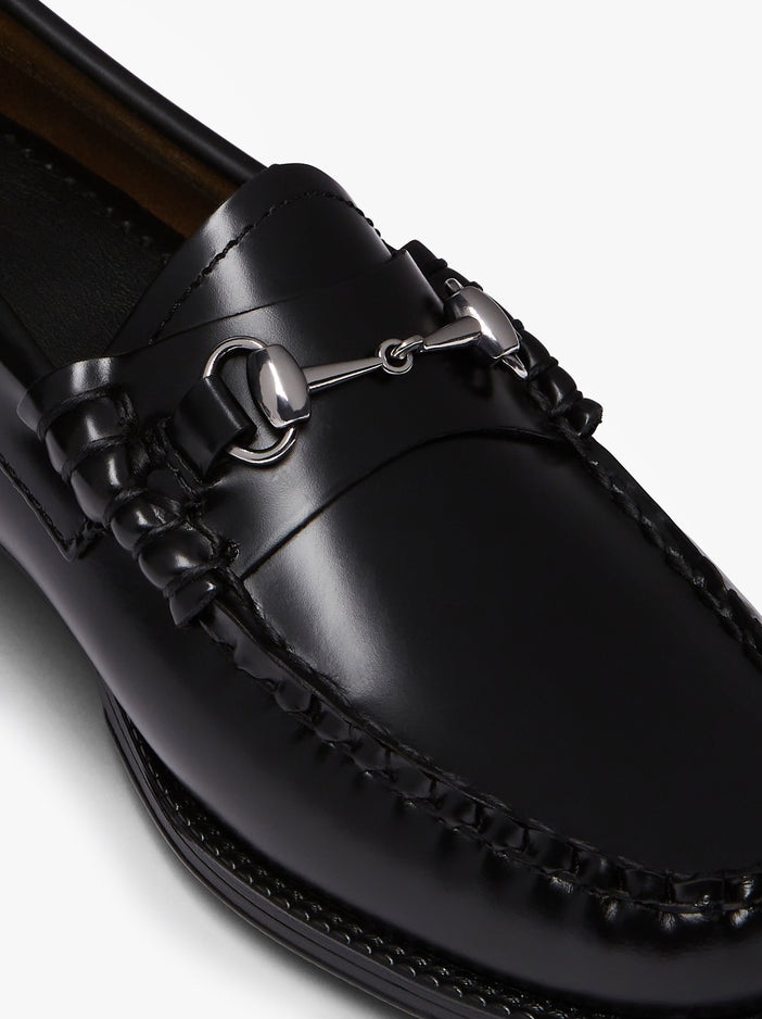 Womens Leather Horsebit Chain Loafer Womens Black Chain Loafers G H womens-leather-horsebit-chain-loafer-womens-black-chain-loafers-g-h