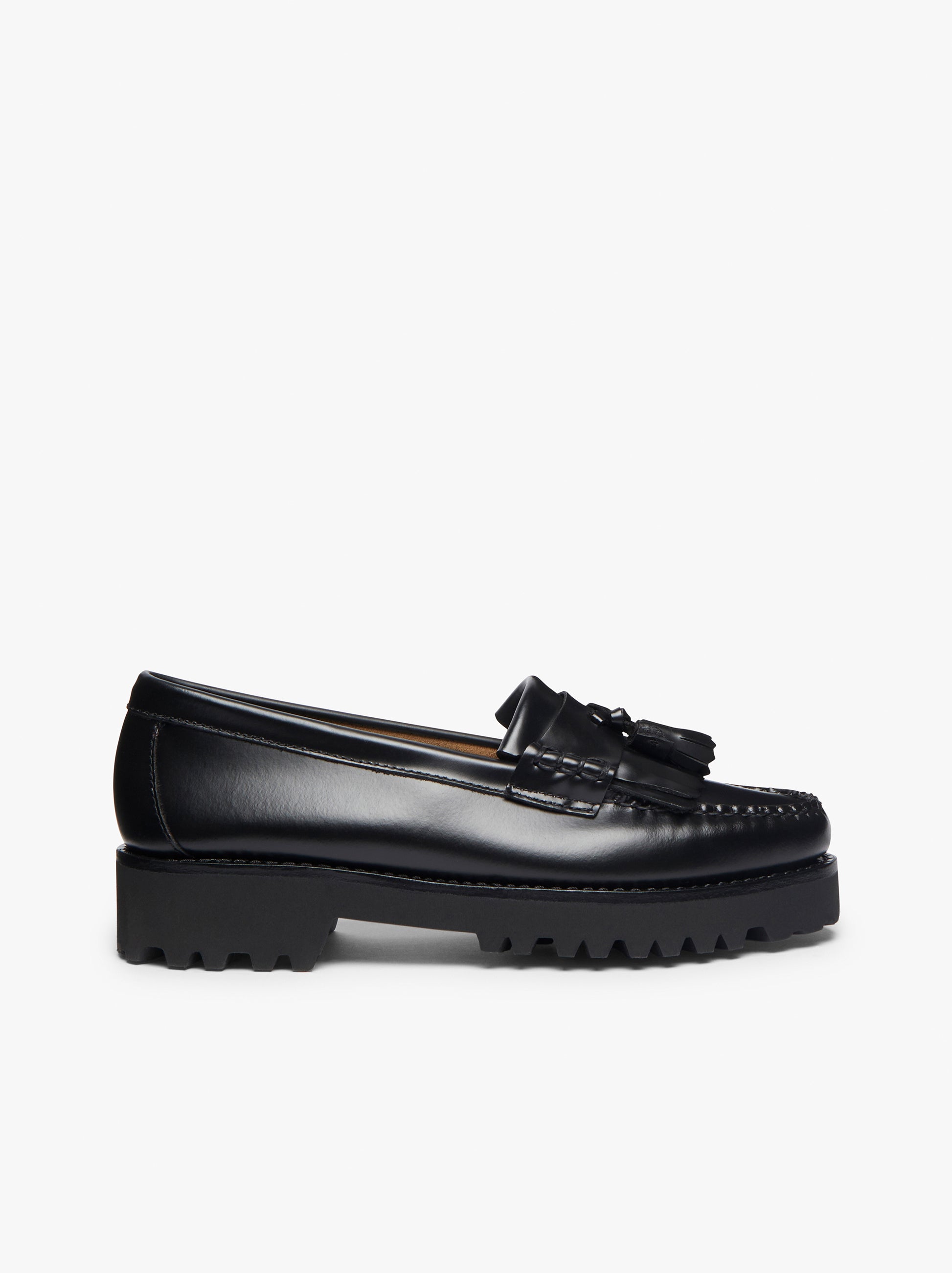 G.H.BASS Kiltie Tassel Loafer | Black Leather Tassel Loafers