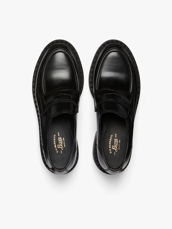Albany II Saddle Loafers | Black Leather Loafers Womens – G.H.BASS